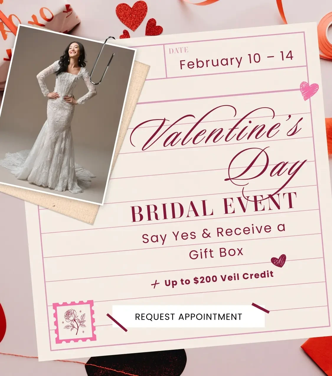 Valentine's Day Bridal Event Mobile Banner
